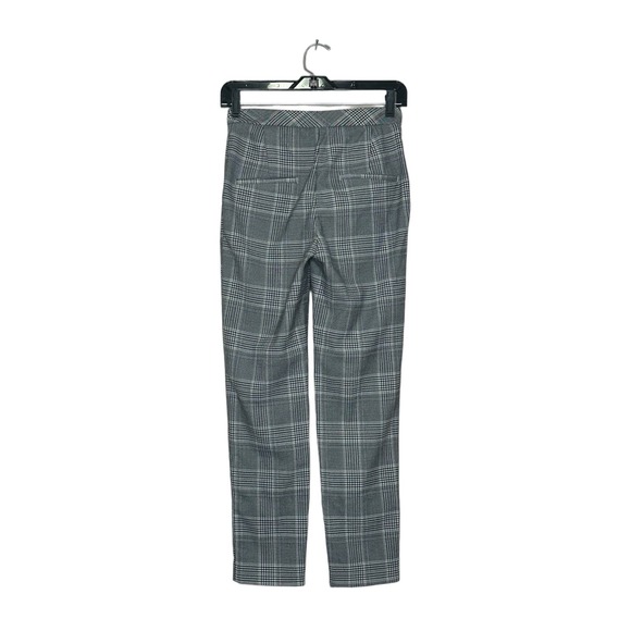H&M black white plaid flat front ankle pants size 0 - Picture 6 of 10